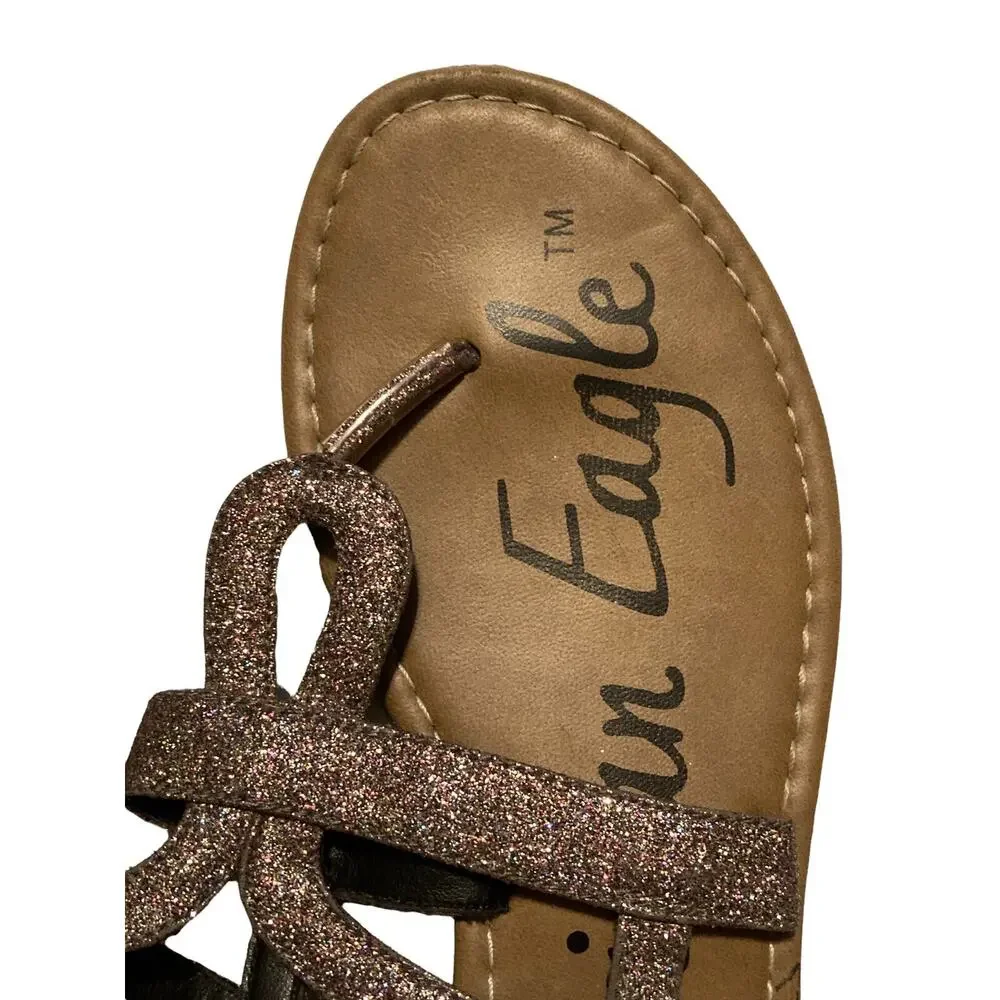 AMERICAN EAGLE‎ Womens Thong Sandals Size 7 Flat Rainbow Glitter